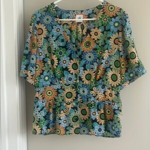 Cabi Happy Top Floral Blouse - Size Large